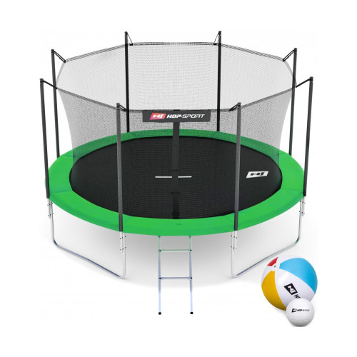 Батут  Hop-Sport 10FT 305 см 4 ноги green з внутрішньою сіткою - фото №6